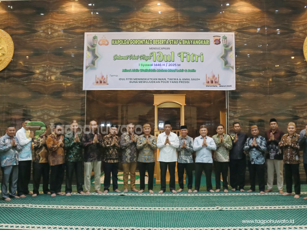 Ketua DPRD Beni Nento Bersama Rombongan Jajaran Pemerintah Pohuwato Bersilaturahmi Dengan Kapolda Gorontalo. (Foto : istimewa)